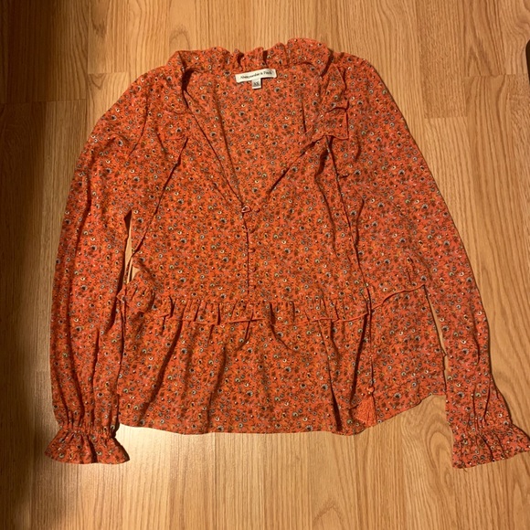 Abercrombie and Fitch Peplum Tassel Blouse - Picture 2 of 4